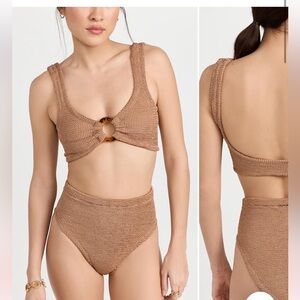 Hunza G Nadine bikini set metallic cocoa